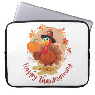 Prettige Thanksgiving-typografie  Laptop Sleeve