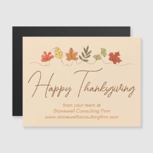 Prettige Thanksgiving Verlaat Bedrijf Magnetische