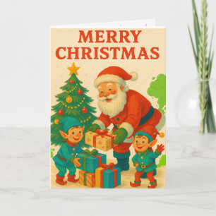 Prettige Tootmas! Grappige Scheidende Kerstman & E Feestdagen Kaart