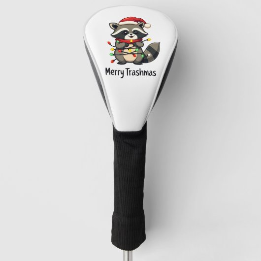 Prettige Trashmas Grappige Wasbeer Kerstvakantie  Golfheadcover (Voorkant)