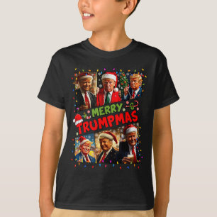 Prettige Trumpmas Kerstman Trump Kerst Pyjama Grap T-shirt