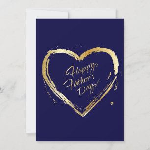 Prettige Vaderdag! Elegante Gouden Calligrafie Nav Feestdagenkaart