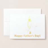 Prettige Vaderdag Folie Kaarten (Voorkant met envelop)