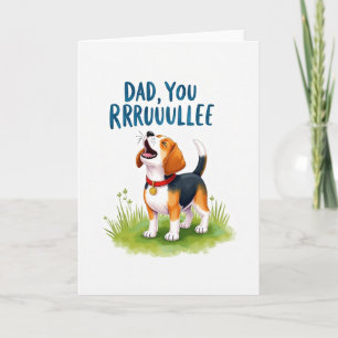 Prettige Vaderdag Puppy Kaart