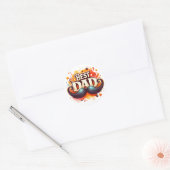 prettige vaderdag ronde sticker (Envelop)