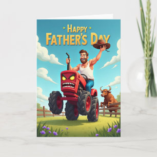 Prettige Vaderdag Tractor Kaart
