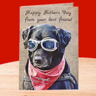 Prettige Vaderdag van Cool Dude Black Lab-hond Kaart