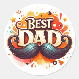 prettige vadersdag ronde sticker