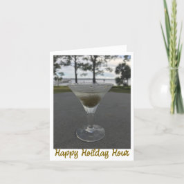 Prettige vakantie-uur gevouwen kerstkaart feestdagen kaart