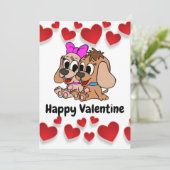 Prettige Valentijnsdag Feestdagenkaart (Staand voorkant)