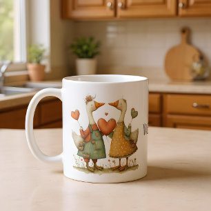 Prettige Valentijnsdag Lieve Ganzen Koffiemok