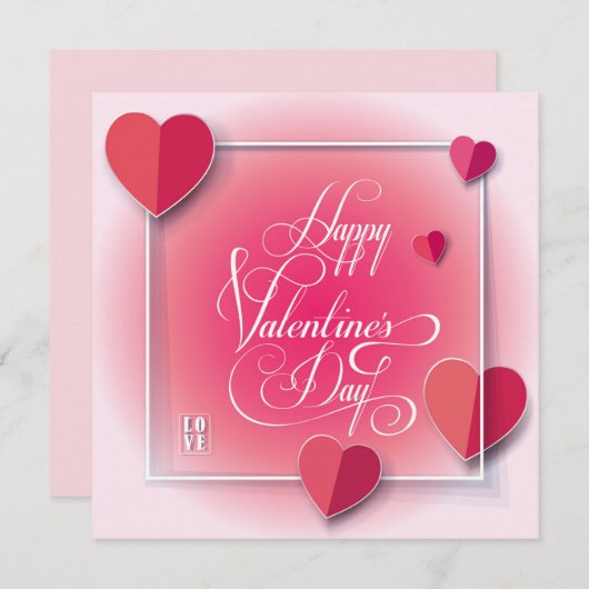 Prettige Valentijnsdag Mooie Elegante Groet Feestdagenkaart (Voorkant / Achterkant)