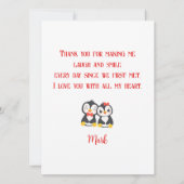 Prettige Valentijnsdag Pinguïn Paar (Achterkant)