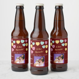 Prettige Valentijnsdag Rode Te Amo Mamacita Bier Etiket