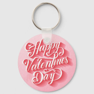 Prettige Valentijnsdag Typografie-23197 Sleutelhanger