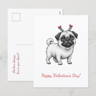 Prettige Valentijnsdag! Valentijnkaart. Feestdagenkaart