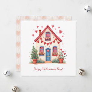 Prettige Valentijnsdag! Valentijnskaart. Feestdagenkaart