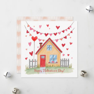 Prettige Valentijnsdag! Valentijnskaart. Feestdagenkaart