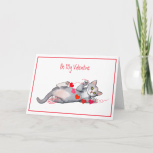 Prettige Valentijnsdag van de Kat Kaart