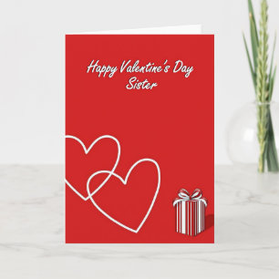 Prettige Valentijnsdag Zuster Liefde Kaart