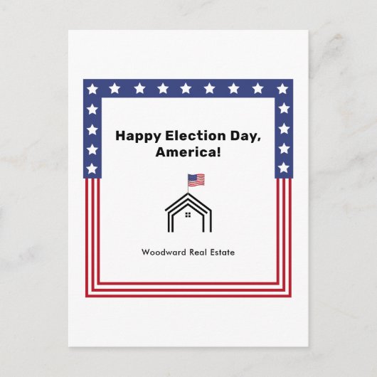 Prettige verkiezingsdag, Amerika! | Groet van de m Briefkaart (Voorkant)