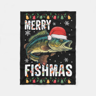 Prettige VisKerst Morsige Vis Kerst Pyjama Vis Fleece Deken