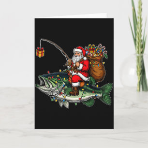 Prettige Vismas Kerstman Visliefhebbers Grappige V Kaart
