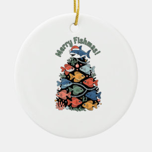 Prettige VissenKerstmis Kerstboom Vis Grappige Vis Keramisch Ornament