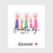 prettige vriendschapsdag sticker (Vel)