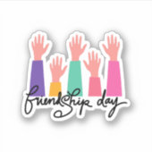 prettige vriendschapsdag sticker (Voorkant)