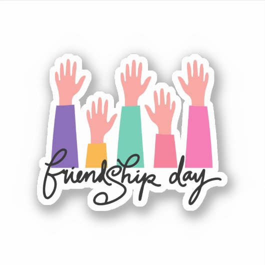 prettige vriendschapsdag sticker (Voorkant)