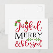 Prettige vrolijke en gezegende feestdagen kerstkaa (Voorkant / Achterkant)