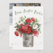 Prettige winterwensen feestdagenkaart (Voorkant / Achterkant)