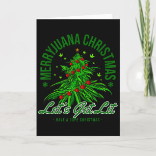 Prettigjuana Kerstmis Kerst Onkruid T Roll Kaart