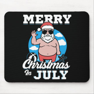Prettigkerstfeest in juli grappige kerstman  muismat