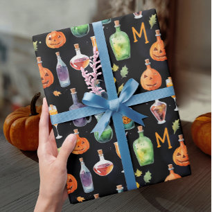 Pretttige Kleurrijke Boos Borrel Halloween Cocktai Cadeaupapier