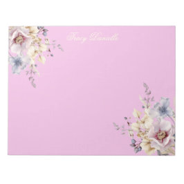 Prettty Pink Spring Floral Bouquet Notitieblok