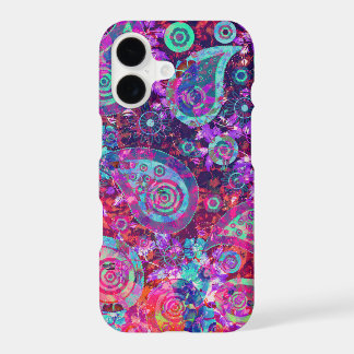 Pretty Abstract Roze en Aqua Paisley