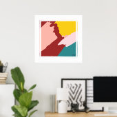 Pretty Abstracte Kunst Prints Artsy Rode Kersenvib (Thuiskantoor)
