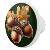 Pretty Acorns Oak Leaves   Keramische Knop (Rechts)