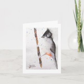 Pretty Bird Watercolor Kerstmis Kaart