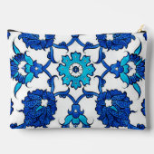 “Pretty Blue Duo Floral ” Cosmetic Accessory Pouch Etui (Achterkant)
