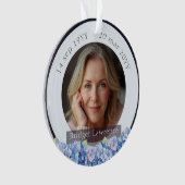 Pretty Blue Hydrangea Flowers Remembrance Memorial Ornament (voorkant)