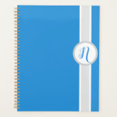 Pretty Blue Monogram Planner (Voorkant)