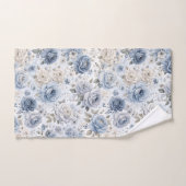 Pretty Blue Rose Floral Watercolor  (Serviette à main)