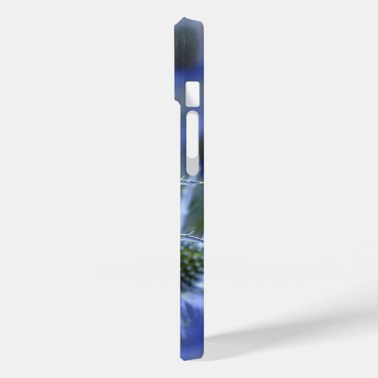 Pretty Blue Sea Holly Thistle Monogram Case-Mate iPhone Case (Achterkant / Links)