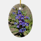 Pretty Blue Violet Purple Flower Vertical Photo Keramisch Ornament (Voorkant)