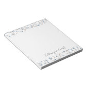 Pretty Blue White Flowers Notitieblok (Schuin)