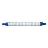 Pretty Blue White Plaid Stripes Bridal Shower Zwarte Inkt Pen (Voorkant)