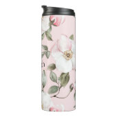 Pretty Blush Pink White Flowers   Thermosbeker (Geroteerd rechts)